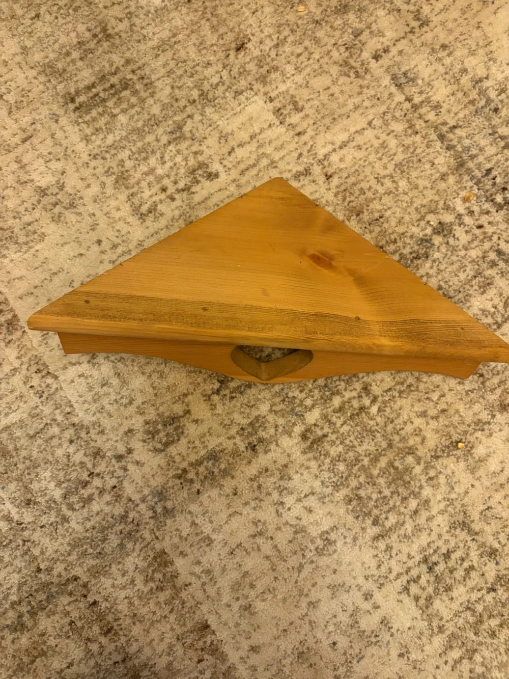 Vintage Wooden heart corner shelf